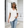 Zeagoo Womens V-Neck Tops Summer Casual Short Sleeve Tshirts S-3XL(A-white)