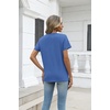 Zeagoo Womens V-Neck Tops Summer Casual Short Sleeve Tshirts S-3XL(Z-blue)