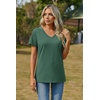 Zeagoo Womens V-Neck Tops Summer Casual Short Sleeve Tshirts S-3XL(Z-green)