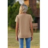 Zeagoo Womens V-Neck Tops Summer Casual Short Sleeve Tshirts S-3XL(Z-khaki)