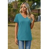 Zeagoo Womens V-Neck Tops Summer Casual Short Sleeve Tshirts S-3XL(Z-peacock Blue)