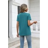 Zeagoo Womens V-Neck Tops Summer Casual Short Sleeve Tshirts S-3XL(Z-peacock Blue)