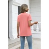 Zeagoo Womens V-Neck Tops Summer Casual Short Sleeve Tshirts S-3XL(Z-pink)