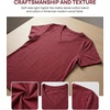 Zeagoo Womens V-Neck Tops Summer Casual Short Sleeve Tshirts S-3XL(Z-red)