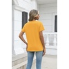 Zeagoo Womens V-Neck Tops Summer Casual Short Sleeve Tshirts S-3XL(Z-yellow)