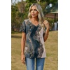Zeagoo Womens V-Neck Tops Summer Casual Short Sleeve Tshirts S-3XL(Zz-cx278)