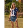 Zeagoo Womens V-Neck Tops Summer Casual Short Sleeve Tshirts S-3XL(Zz-flag)