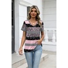 Zeagoo Womens V-Neck Tops Summer Casual Short Sleeve Tshirts S-3XL(Zz-tz245)