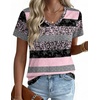 Zeagoo Womens V-Neck Tops Summer Casual Short Sleeve Tshirts S-3XL(Zz-tz245)
