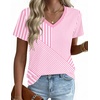 Zeagoo Womens V-Neck Tops Summer Casual Short Sleeve Tshirts S-3XL(Zz-tz300)