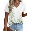 Zeagoo Womens V-Neck Tops Summer Casual Short Sleeve Tshirts S-3XL(Zz-wf135)