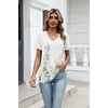 Zeagoo Womens V-Neck Tops Summer Casual Short Sleeve Tshirts S-3XL(Zz-wf135)
