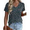 Zeagoo Womens V-Neck Tops Summer Casual Short Sleeve Tshirts S-3XL(Zz-xh522)