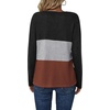 Zeagoo Women’s Waffle Shirts V Neck Long Sleeve Tops Color Block T-Shirts Casual Pullover Tunics 2025 Fashion Basic Tees(Black/Gray/Caramel)