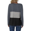 Zeagoo Women’s Waffle Shirts V Neck Long Sleeve Tops Color Block T-Shirts Casual Pullover Tunics 2025 Fashion Basic Tees(Charcoal/Gray/Black)