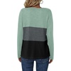 Zeagoo Women’s Waffle Shirts V Neck Long Sleeve Tops Color Block T-Shirts Casual Pullover Tunics 2025 Fashion Basic Tees(Mint/Charcoal/Black)