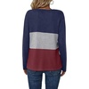 Zeagoo Women’s Waffle Shirts V Neck Long Sleeve Tops Color Block T-Shirts Casual Pullover Tunics 2025 Fashion Basic Tees(Navy Blue/Gray/Burgundy)