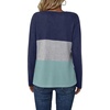 Zeagoo Women’s Waffle Shirts V Neck Long Sleeve Tops Color Block T-Shirts Casual Pullover Tunics 2025 Fashion Basic Tees(Navy Blue/Gray/Green)