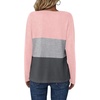 Zeagoo Women’s Waffle Shirts V Neck Long Sleeve Tops Color Block T-Shirts Casual Pullover Tunics 2025 Fashion Basic Tees(Pink/Gray/Charcoal)