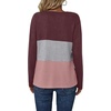 Zeagoo Women’s Waffle Shirts V Neck Long Sleeve Tops Color Block T-Shirts Casual Pullover Tunics 2025 Fashion Basic Tees(Red/Gray/Pink)