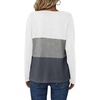Zeagoo Women’s Waffle Shirts V Neck Long Sleeve Tops Color Block T-Shirts Casual Pullover Tunics 2025 Fashion Basic Tees(White/Gray/Charcoal)