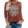 Red Ethnic Printed