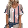 Zeagoo Womens Summer Tops Short Sleeve Work Casual Shirts Trendy V Neck Tee(Sf189)
