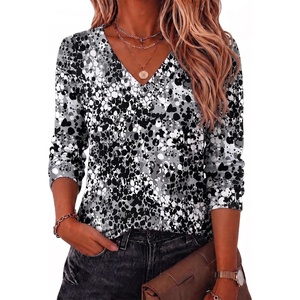 Zeagoo Women Long Sleeve Tops Dressy Casual V Neck Shirt Fall Work Blouse(Cx273)