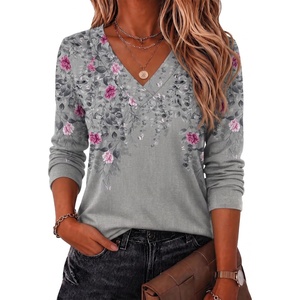 Zeagoo Women Long Sleeve Tops Dressy Casual V Neck Shirt Fall Work Blouse(Hf36)