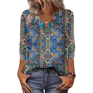 Zeagoo Women Long Sleeve Tops Dressy Casual V Neck Shirt Fall Work Blouse(Mz779)