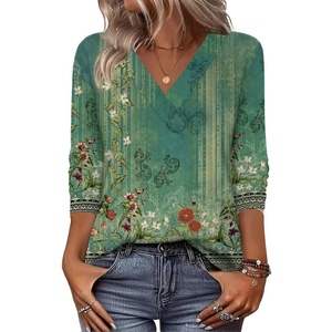 Zeagoo Women Long Sleeve Tops Dressy Casual V Neck Shirt Fall Work Blouse(Mz839)