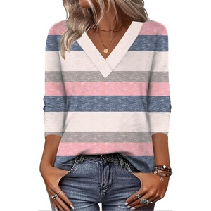 Zeagoo Women Long Sleeve Tops Dressy Casual V Neck Shirt Fall Work Blouse(Tw669)