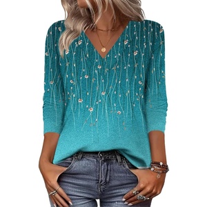 Zeagoo Women Long Sleeve Tops Dressy Casual V Neck Shirt Fall Work Blouse(Xh363)