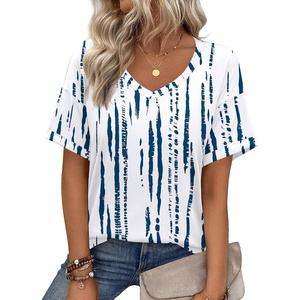 Zeagoo Womens Summer Tops Short Sleeve Work Casual Shirts Trendy V Neck Tee(Zr229)