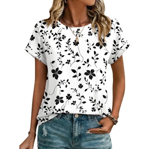 Zeagoo Womens Tops Short Sleeve Cute Summer Blouses Crew Neck Dressy Casual T Shirts Work Clothes S-2XL(Sf291-white)