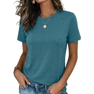 Zeagoo Womens Tshirt Short Sleeve Summer Tops Crewneck Casual Basic Tee Shirts Spring Clothes Trendy Outfit(Peacock Blue)