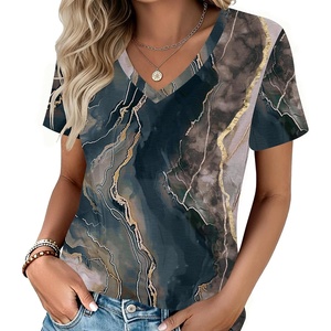 Zeagoo Womens V-Neck Tops Summer Casual Short Sleeve Tshirts S-3XL(Zz-cx278)