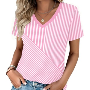 Zeagoo Womens V-Neck Tops Summer Casual Short Sleeve Tshirts S-3XL(Zz-tz300)
