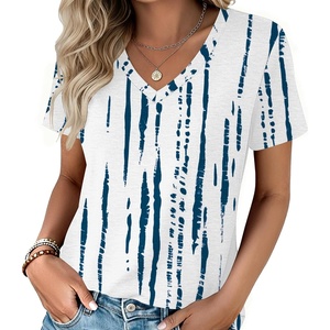Zeagoo Womens V-Neck Tops Summer Casual Short Sleeve Tshirts S-3XL(Zz-zr229)