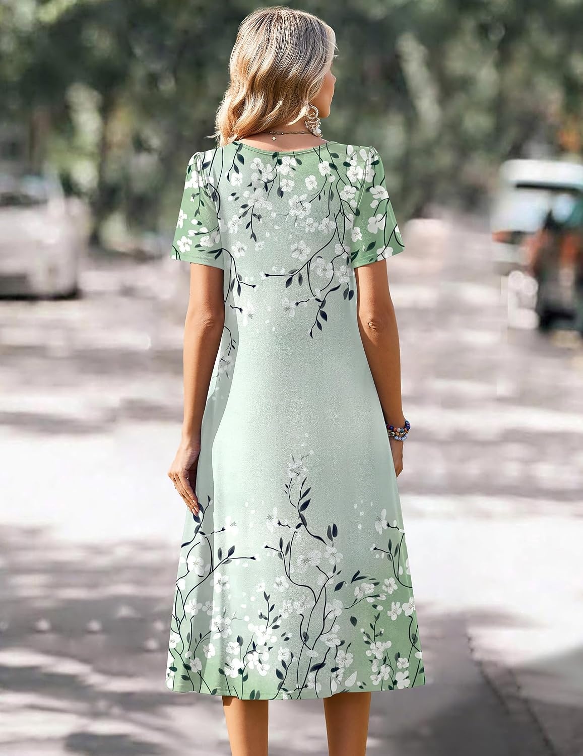 image:imageZeagoo Summer Casual Dress for Womens Floral Midi Sundress with PocketsFloral Printed6
