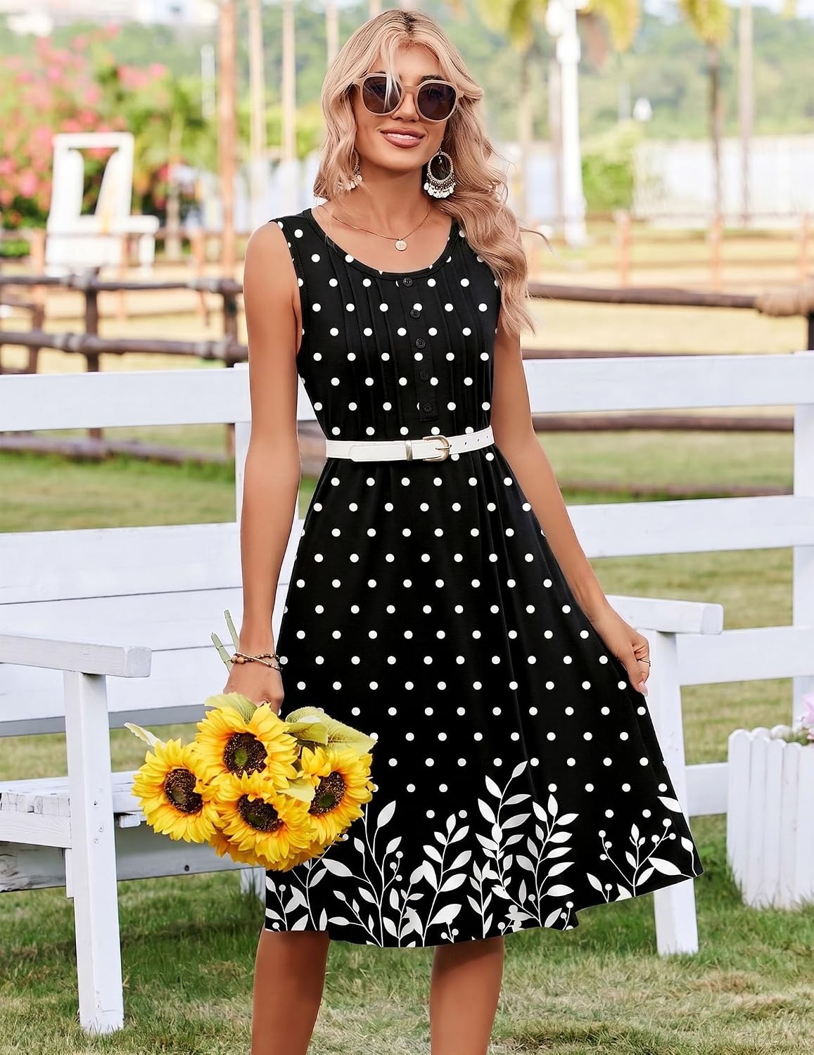 image:imageZeagoo Summer Dress for Women Flowy Aline Casual Midi Tank Dress Boho 2026Sp122