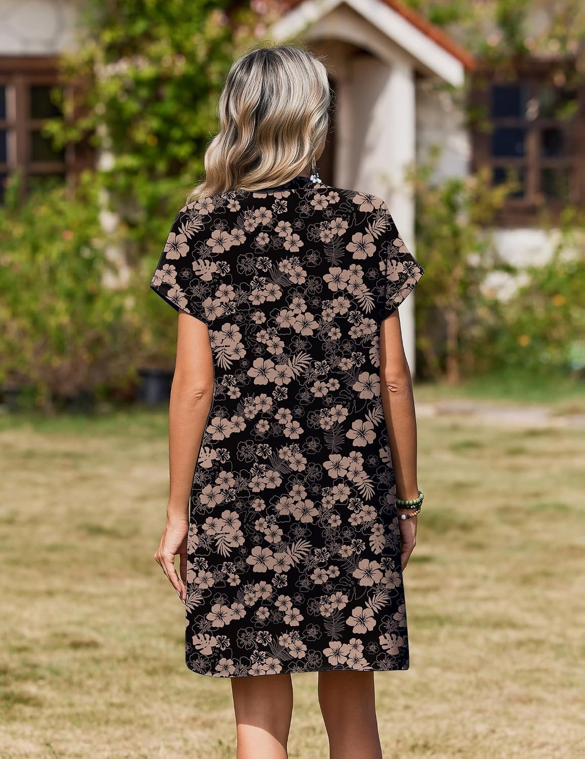 image:imageZeagoo Summer Dresses for Women Shift Dress Casual Mini Vacation SundressBlack Floral