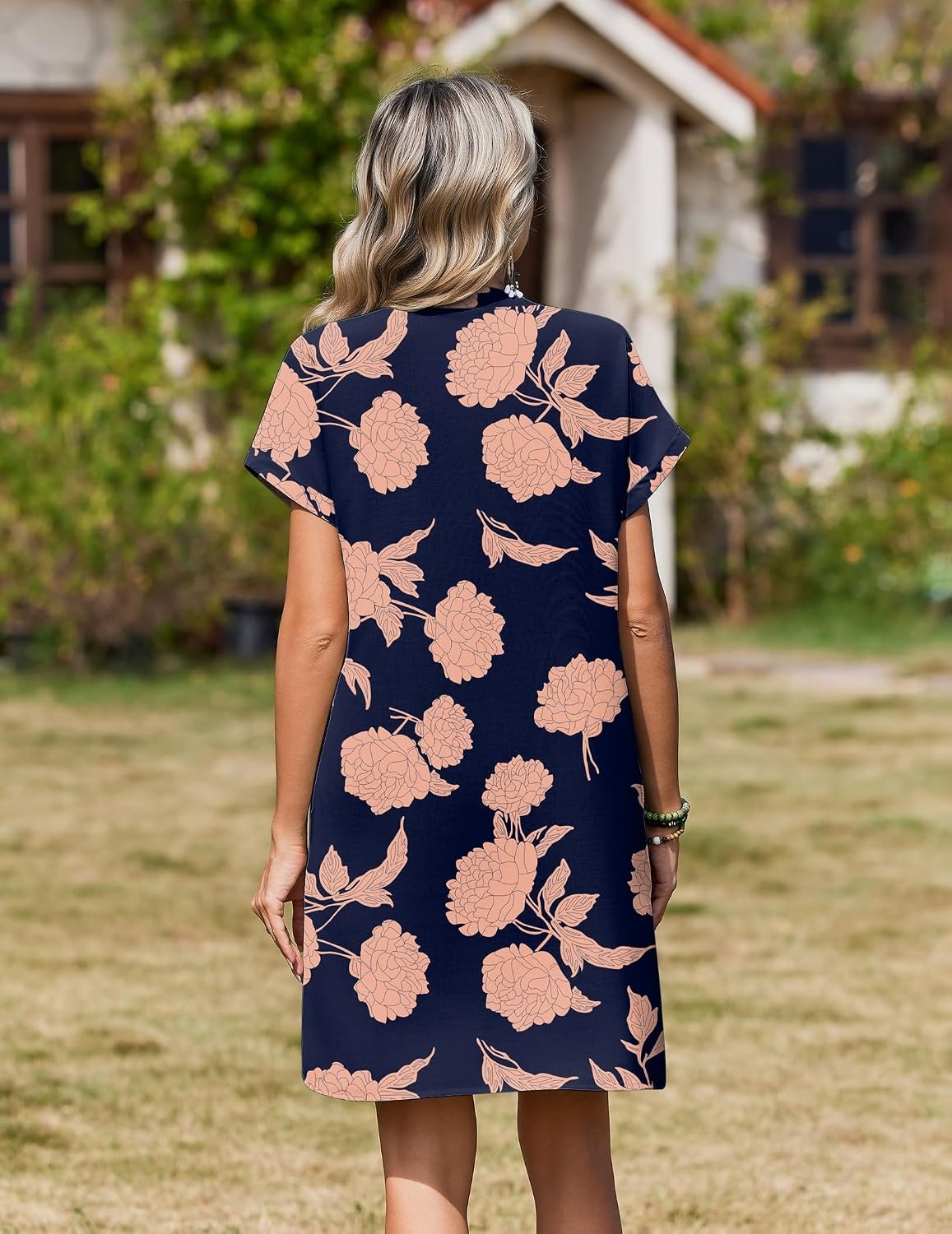 image:imageZeagoo Summer Dresses for Women Shift Dress Casual Mini Vacation SundressNavy Sf294