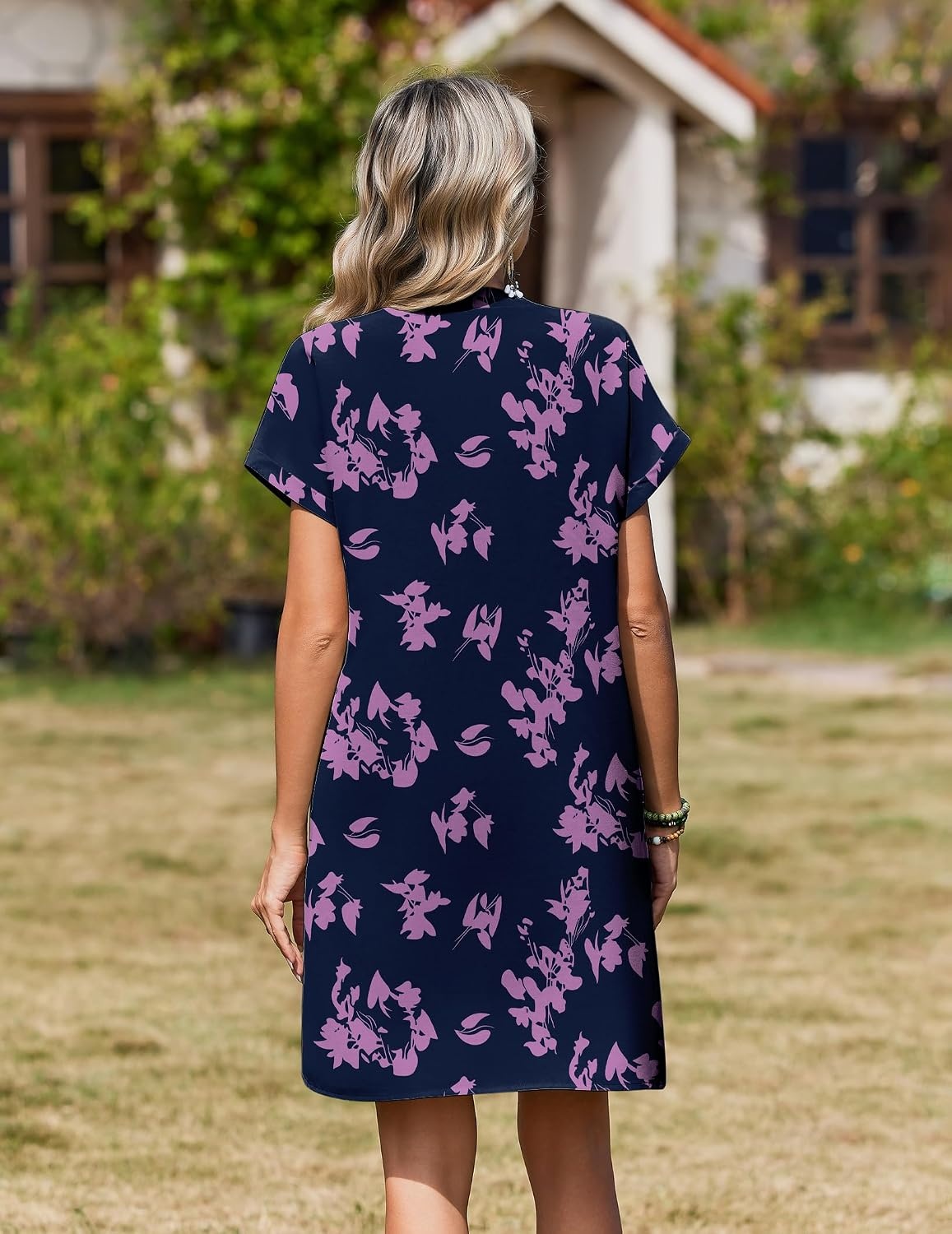 image:imageZeagoo Summer Dresses for Women Shift Dress Casual Mini Vacation SundressPurple Floral