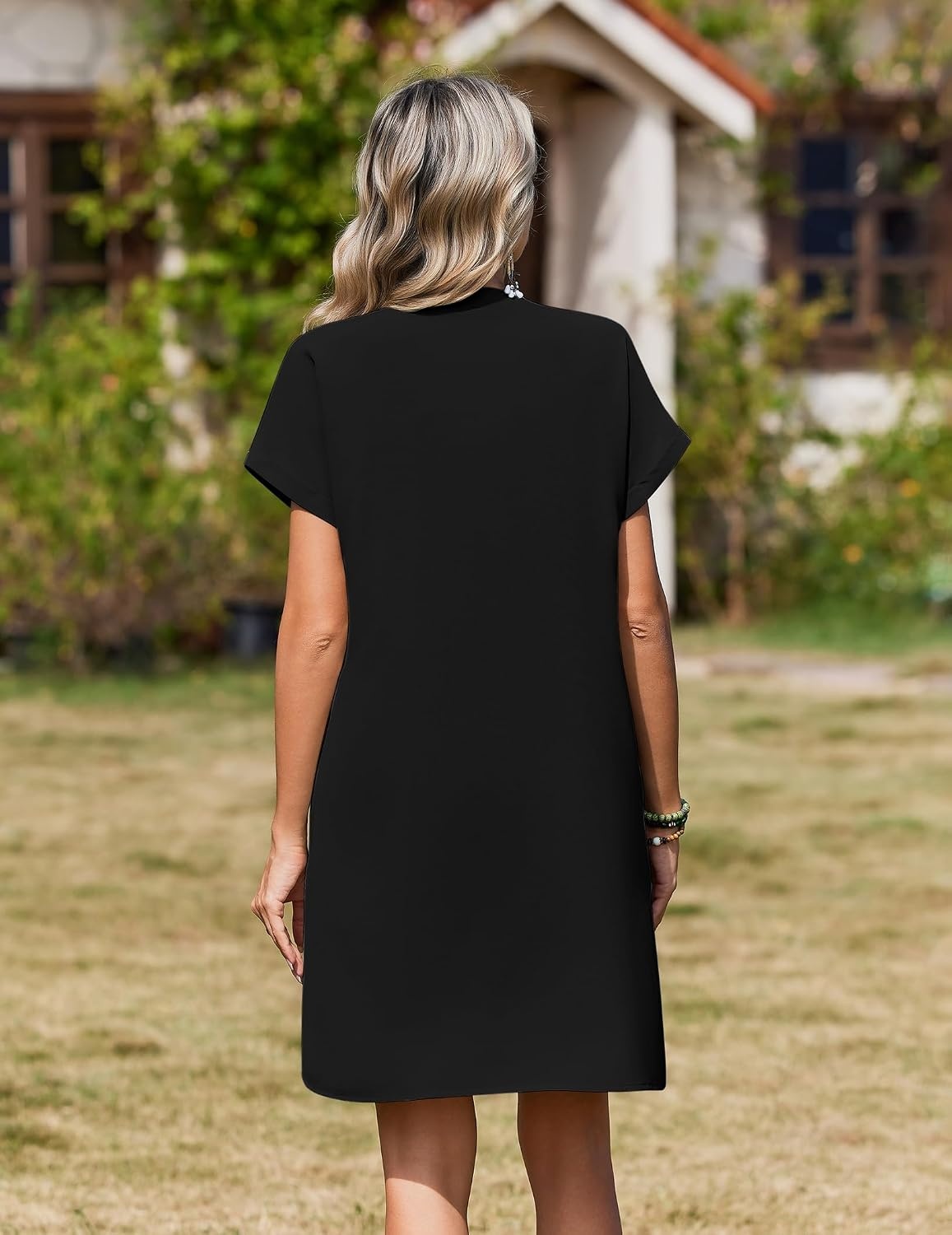 image:imageZeagoo Summer Dresses for Women Shift Dress Casual Mini Vacation SundressSolid Black