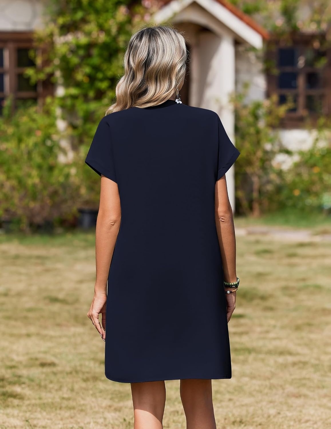 image:imageZeagoo Summer Dresses for Women Shift Dress Casual Mini Vacation SundressSolid Navy
