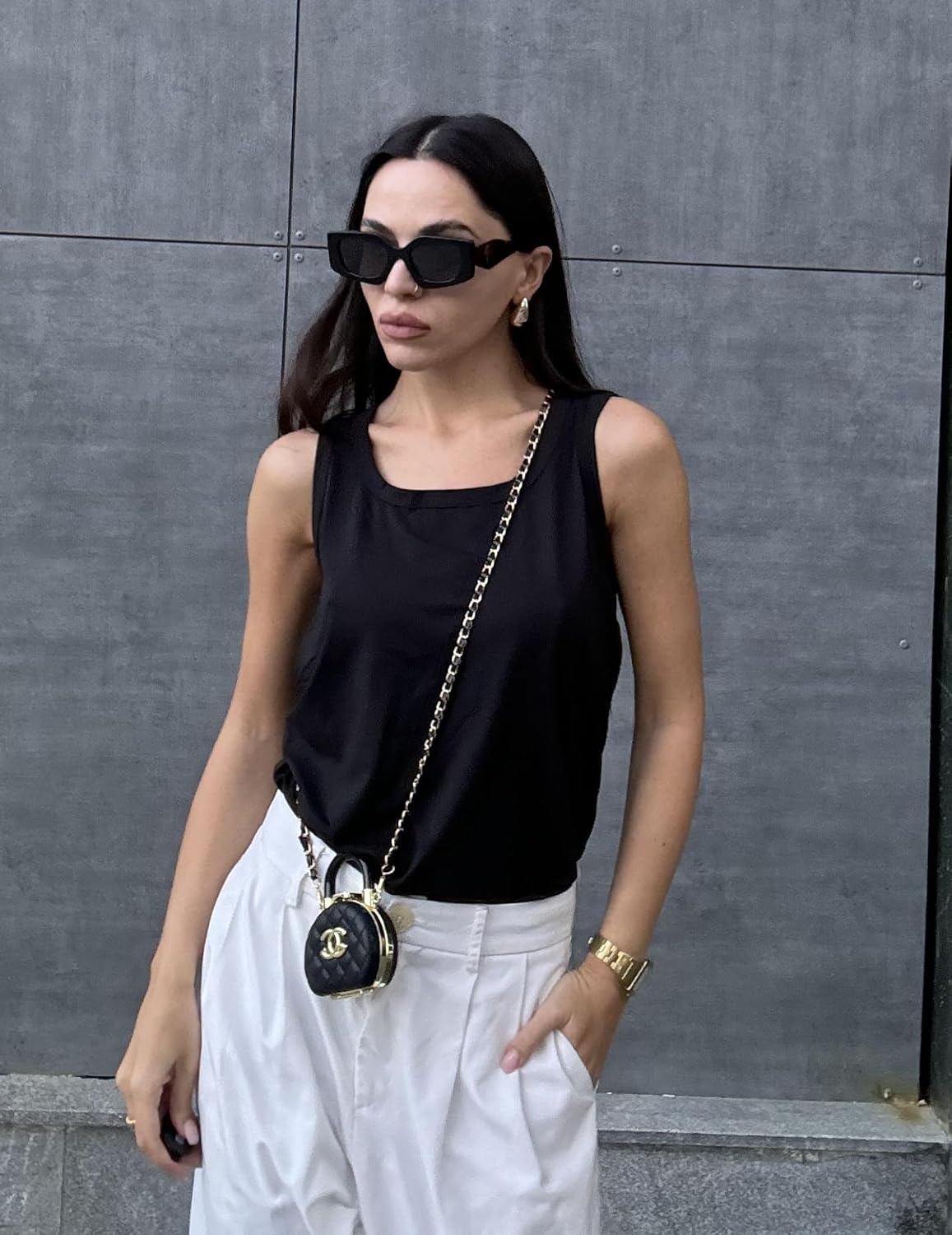 image:imageZeagoo Tank Top for Women Summer Loose Fit Casual Flowy Sleeveless Tops Trendy Scoop Neck Basic Shirts Tee 2026Black