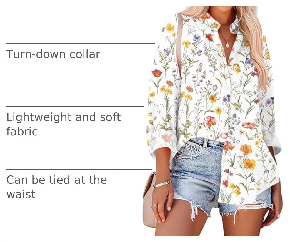 image:imageZeagoo Women Button Down Shirts Oversized Long Sleeve Blouses with PocketXh403