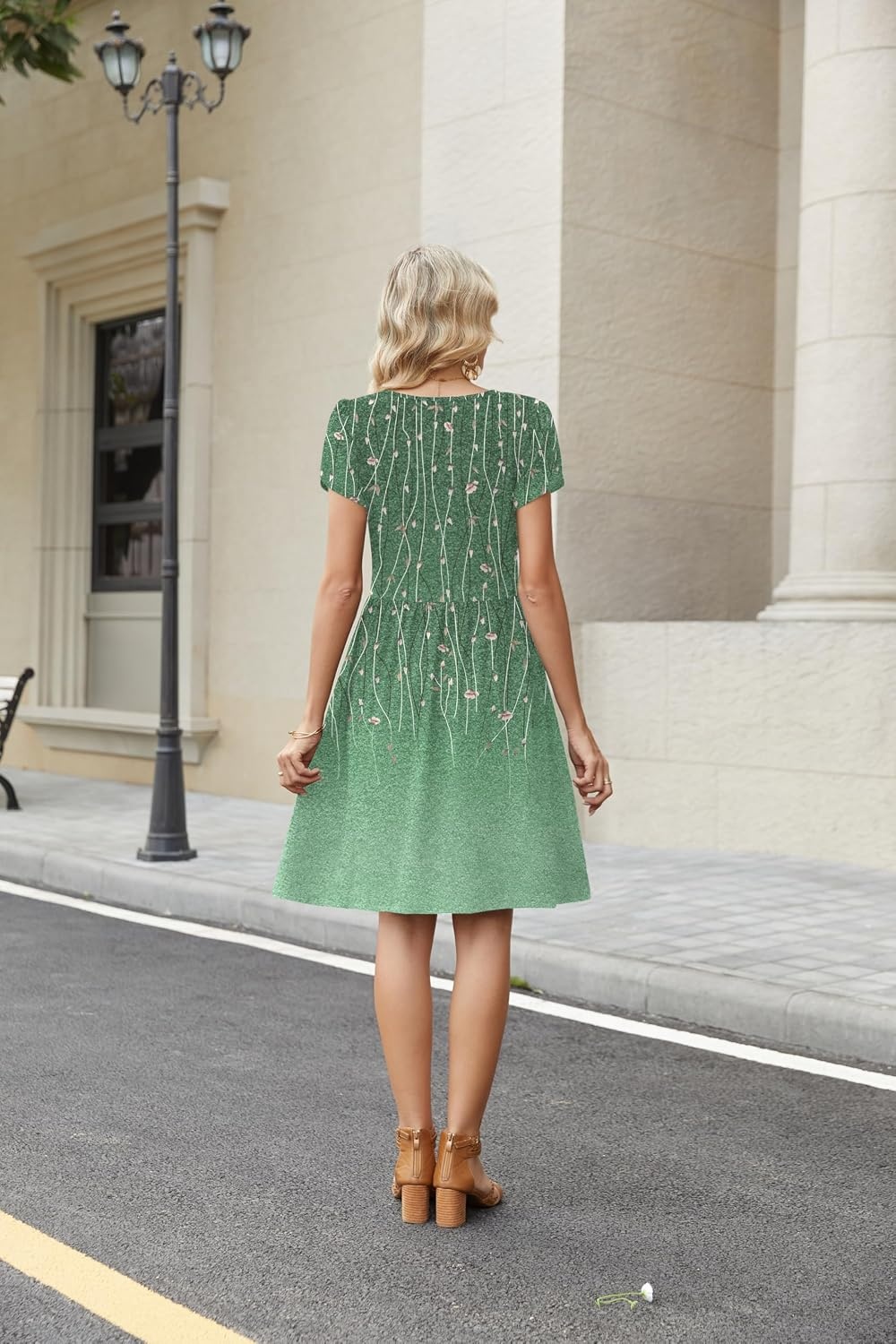 image:imageZeagoo Women Summer Dress 2026 Short Sleeve Aline Mini Dresses with Pockets Casual Swing Tshirt Dress Vocation Beach SundressXh509