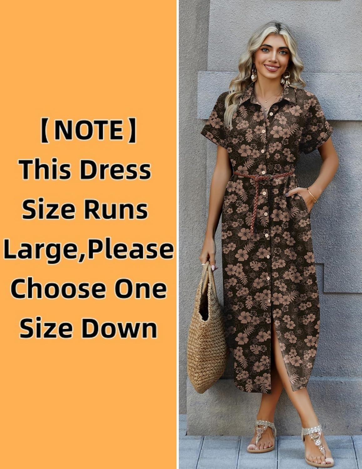 image:imageZeagoo Womens Dresses Casual Summer Short Sleeve Button Down Long Shirt Dresses Swimsuit Beach Cover Ups with PocketsBlack Floral